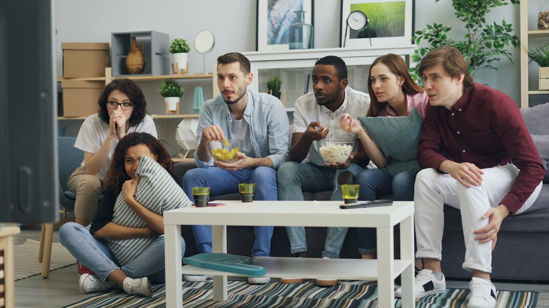 tv audience watching