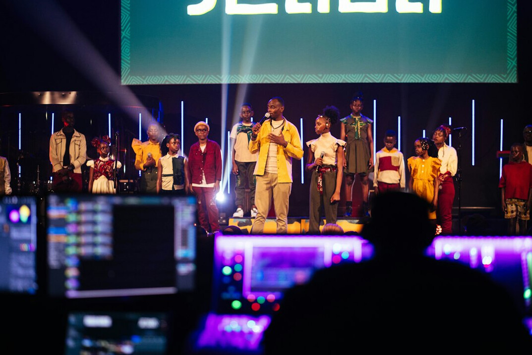 television pioneer on stage